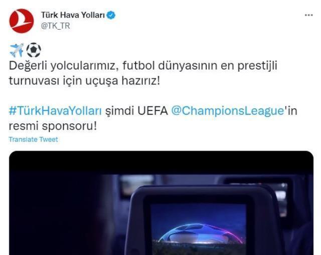 Son Dakika: Türk Hava Yolları, UEFA Şampiyonlar Ligi'nin resmi sponsoru oldu