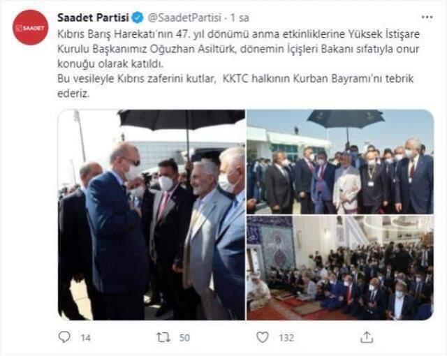 Devlet Bahçeli'nin koluna girdiği Oğuzhan Asiltürk'le ilgili Saadet Partisi'nden dikkat çeken hamle! Resmi hesaptan paylaştılar
