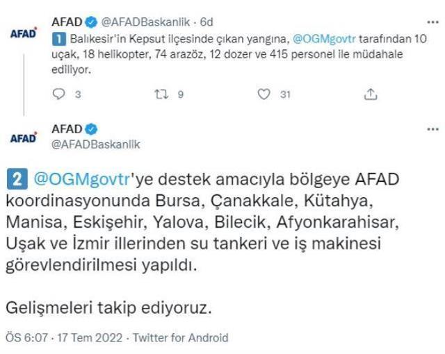 Balıkesir'de devam eden yangının çıkış sebebiyle ilgili tek bir ihtimal üzerinde duruluyor: Enerji nakil hatlarından kaynaklı olabilir