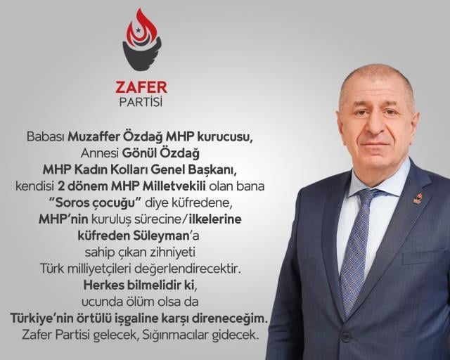 Ümit Özdağ'dan kendisine 'alçak' diyen Bahçeli'ye yanıt: Türk milliyetçileri karar verecek