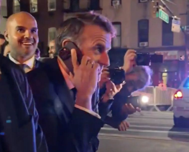 ABD'de aracı durdurulan Macron, Trump'ı aradı