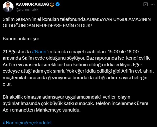 Salim Güran'ın telefonunda bulunan yeni delil cinayeti çözebilir