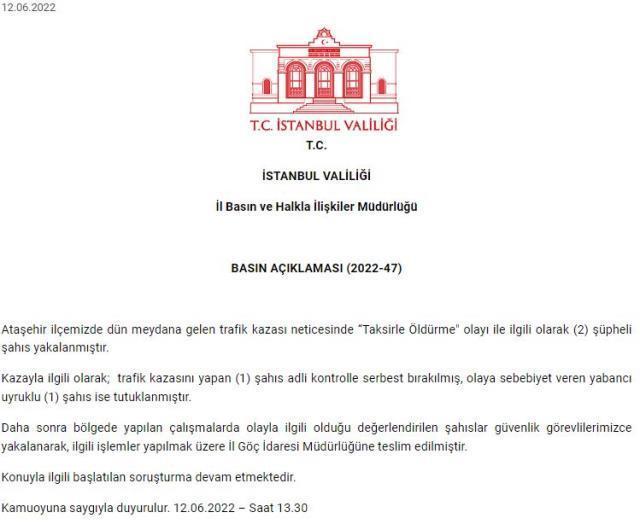 Ataşehir'de yabancı uyruklu kişilerin kovaladığı çocuğa otomobil çarptı, hayatını kaybetti