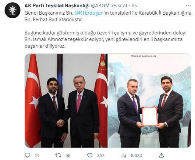 AK Parti'de seçim hazırlığı! 3 il başkanlığına yeni atamalar yapıldı