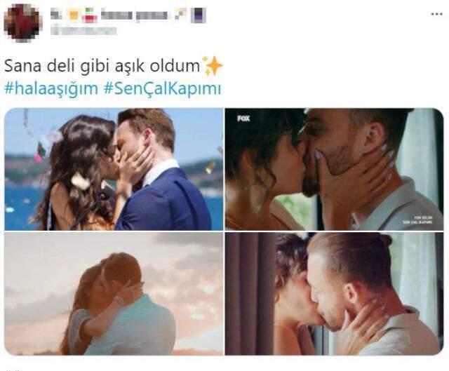 Eda ve Serkan'ın öpüşme sahnesi Sen Çal Kapımı'ya damga vurdu