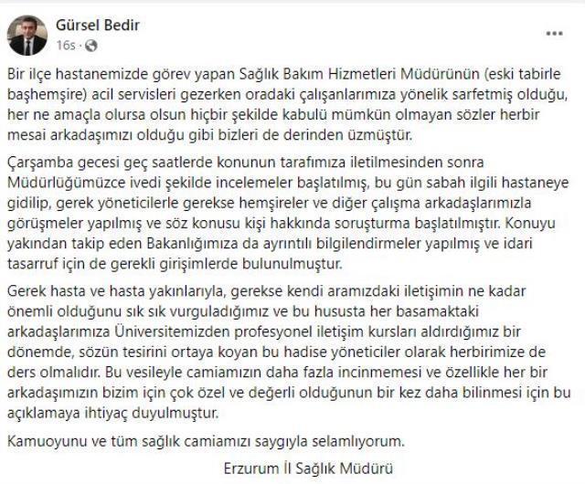 Sağlık çalışanından meslektaşına akılalmaz sözler: Çalıştırın, kırbaçlayın