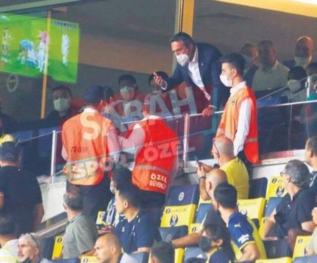 Ali Koç, Samatta'ya tepki gösteren taraftarı güvenliklerle yanına getirtti