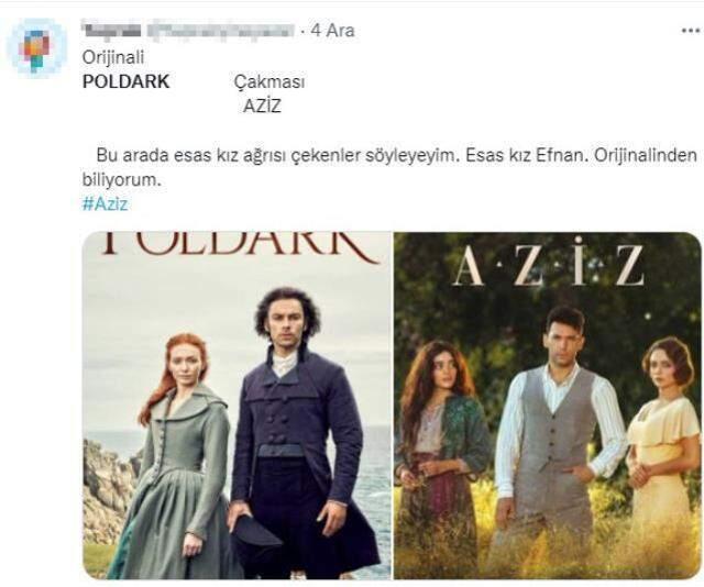 Show TV'de yayınlanan Aziz, dünyaca ünlü Poldark dizisine benzetildi