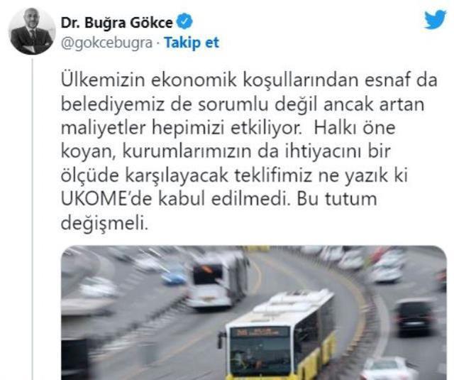 İBB, toplu ulaşıma zam teklifin reddedilmesine tepki gösterdi: Bu tutum değişmeli