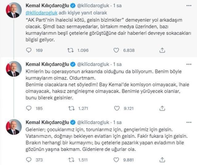 Kılıçdaroğlu, 'Ya bana katılın ya da önemden çekilin' çağrısına açıklık getirdi: Gidenlere de uğurlar ola