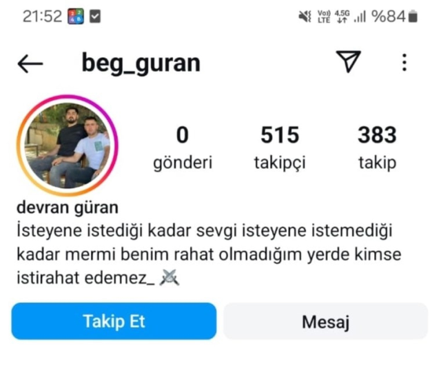 Amca Salim Güran'ın oğlundan Nevzat Bahtiyar'a mermili mesajla tehdit