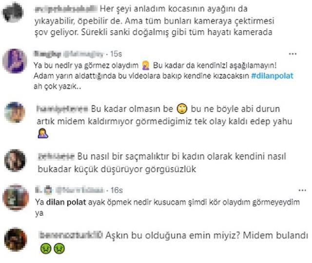 Eşinin ayağını öpen fenomen Dilan Polat'a tepki yağıyor