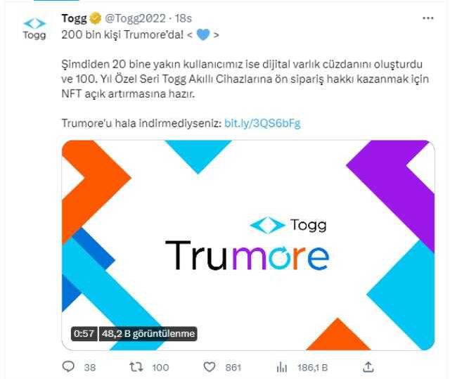 Togg için geri sayım! '100. Yıl Özel Seri' NFT'lerin açık artırma yoluyla satılması yarın başlıyor
