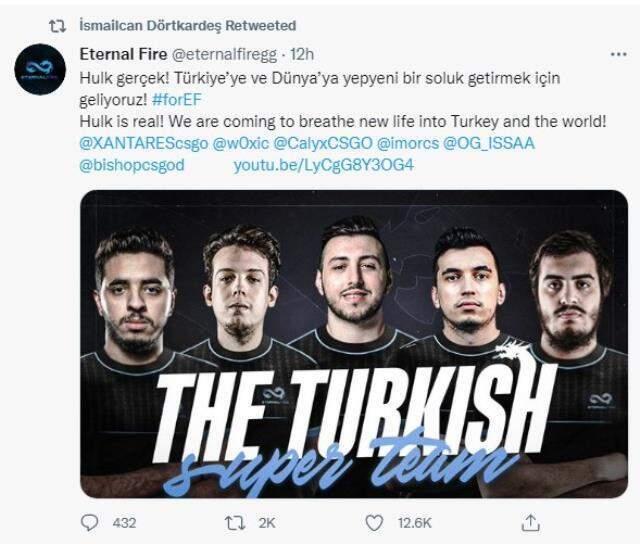 Turkish Dream Team gerçek oldu! XANTARES Eternal Fire takımını duyurdu!