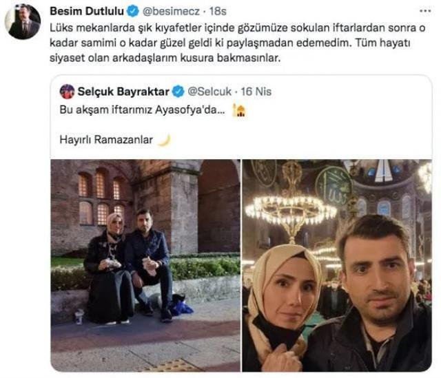 CHP'li başkandan Selçuk ve Sümeyye Bayraktar paylaşımına övgü: O kadar samimi o kadar güzel geldi ki