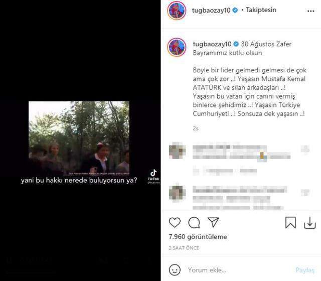 Ünlü isimlerden 30 Ağustos Zafer Bayramı paylaşımları