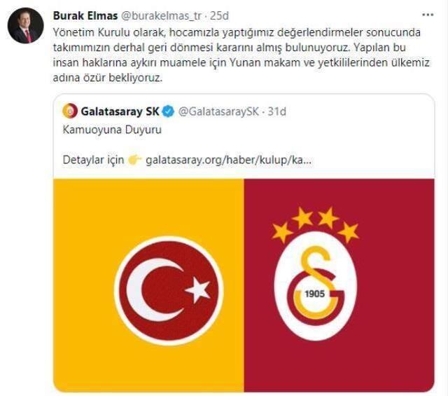 Son Dakika: Havalimanında ayrımcılığa maruz kalan Galatasaray'dan Yununistan'a tepki: Yunan makam ve yetkililerinden ülkemiz adına özür bekliyoruz