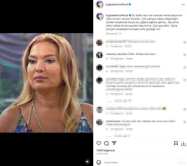 Demet Akalın'ın Gülden Karaböcek için yaptığı 'Enişteci' yorumuna Tuğba Ekinci'den tepki