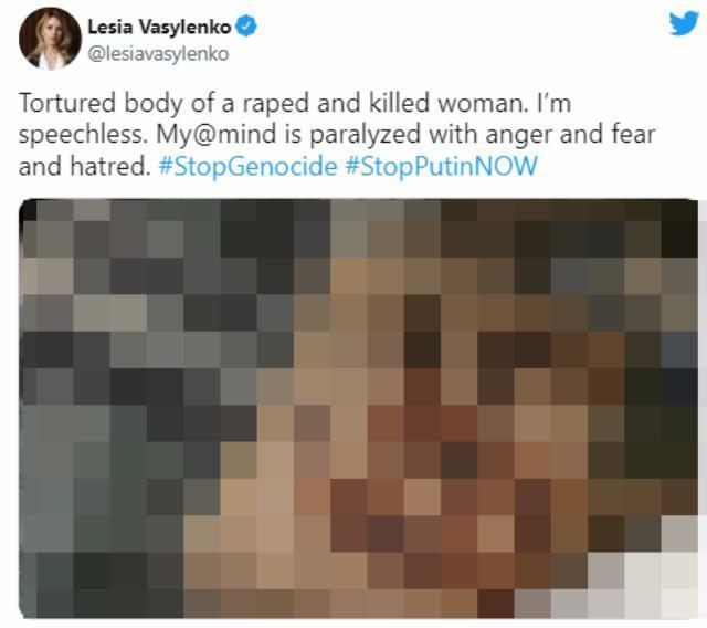 Ukraynalı vekil paylaştı! Tecavüz edilen kadının cansız bedenine ateşle 'Gamalı haç' kazımışlar