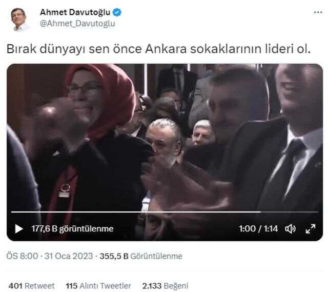 Davutoğlu, Sinan Ateş suikastı üzerinden Cumhurbaşkanı Erdoğan'ı hedef aldı: Hani dünya lideriydin?