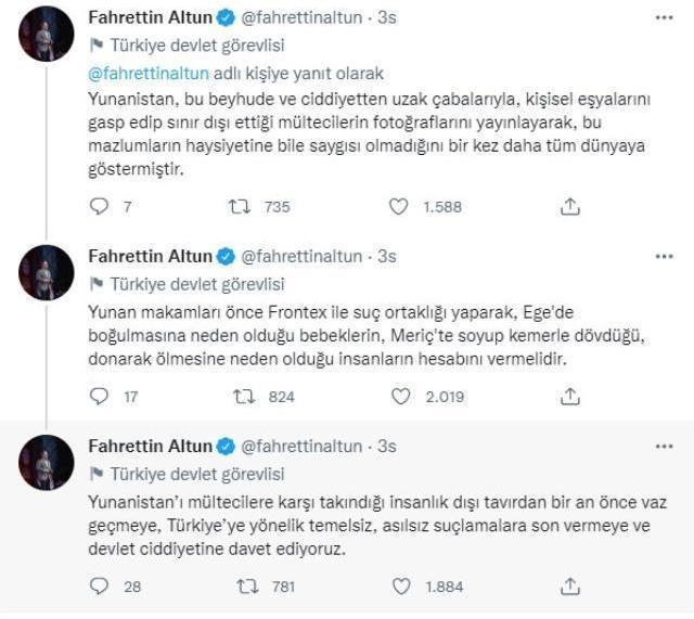 Yunanistan'ın Türkiye'yi suçladığı skandal fotoğrafa bir tepki de Cumhurbaşkanlığı'ndan