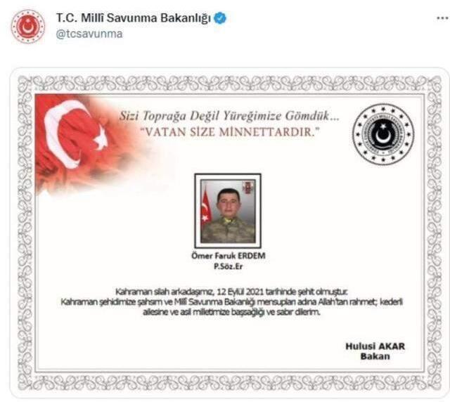 Son Dakika! Pençe Şimşek bölgesinde açılan taciz ateşinde bir askerimiz şehit oldu, bir askerimiz yaralandı