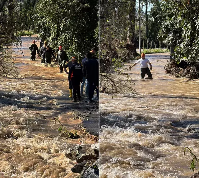 Antalya'da kuvvetli yağış 6 ilçede hasara neden oldu, mahsur kalan hayvanlar kurtarıldı