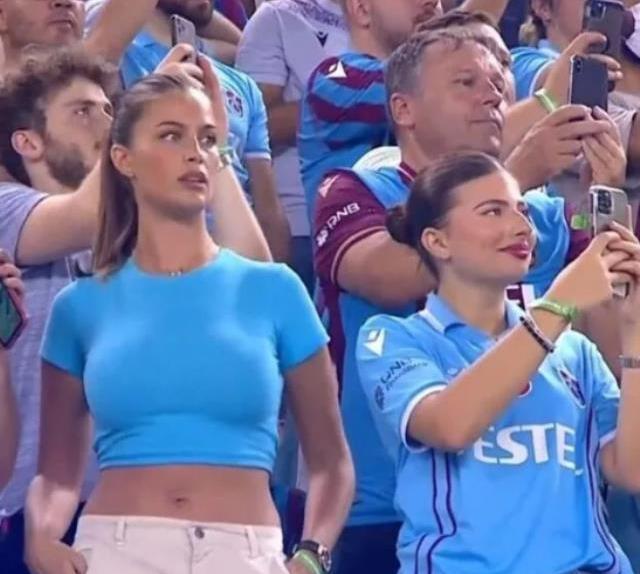 Trabzon tribünlerindeki gizemli güzel 'Desire Cordero' isimli bir model çıktı