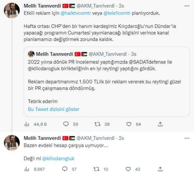 Kılıçdaroğlu'nun 'Aklınızı alırım sizin' tepkisinde bulunduğu SADAT'tan ortalığı karıştıracak reklam çıkışı