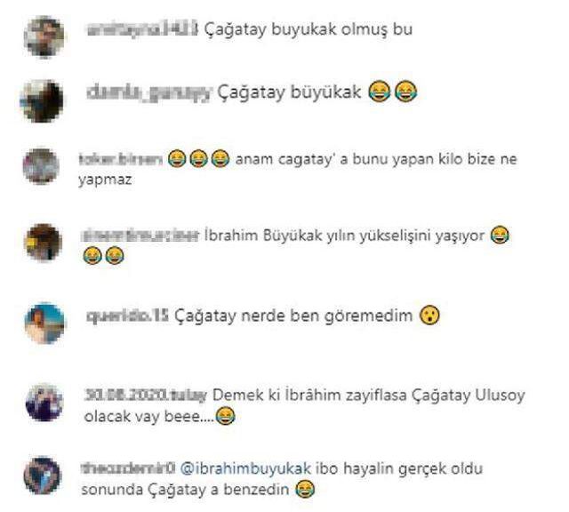 Aldığı kilolarla gündem olan Çağatay Ulusoy, son haliyle İbrahim Büyükak'a benzetildi