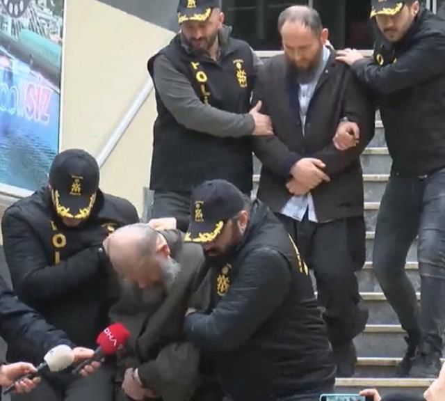 Bir an olsun kameraya bakmadılar! 6 yaşındaki çocuk gelin skandalının sanıkları adliyeye böyle götürüldü
