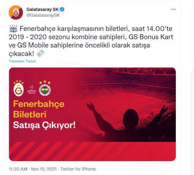 Galatasaray Fenerbahçe maçı biletleri satışa çıktı mı? GS FB derbi biletleri kaç TL? Galatasaray tribün kategori bilet fiyatları!