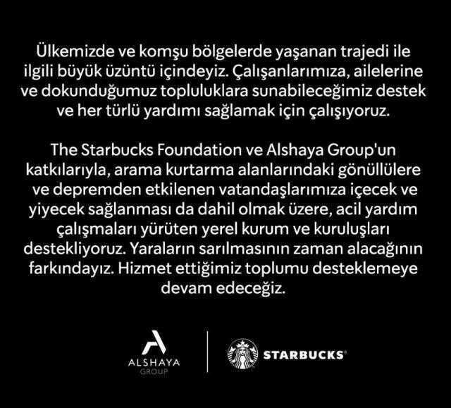 Starbucks deprem yardımı yaptı mı? Starbucks'tan deprem yardımı açıklaması!
