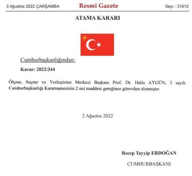 Son Dakika: KPSS sorularıyla ilgili skandal iddianın ardından ÖSYM Başkanı Halis Aygün görevden alındı