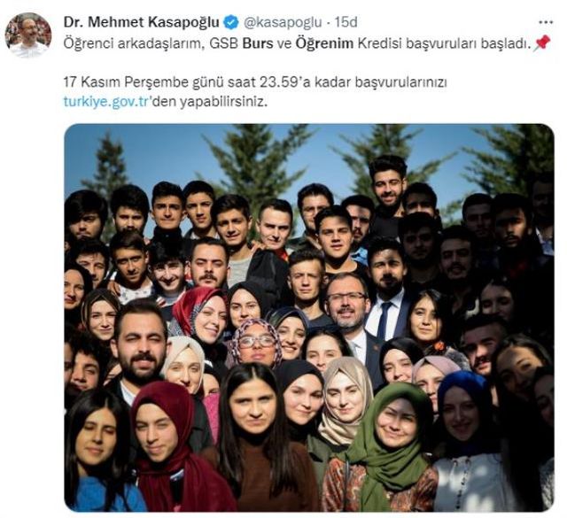 Son Dakika! Üniversite öğrencileri için burs öğrenim kredisi başvuruları başladı, 17 Kasım'a kadar sürecek
