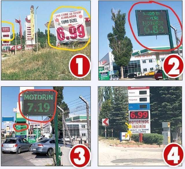Akaryakıt istasyonlarının fiyat oyunu! Tabelada 6,84, pompada 7,36