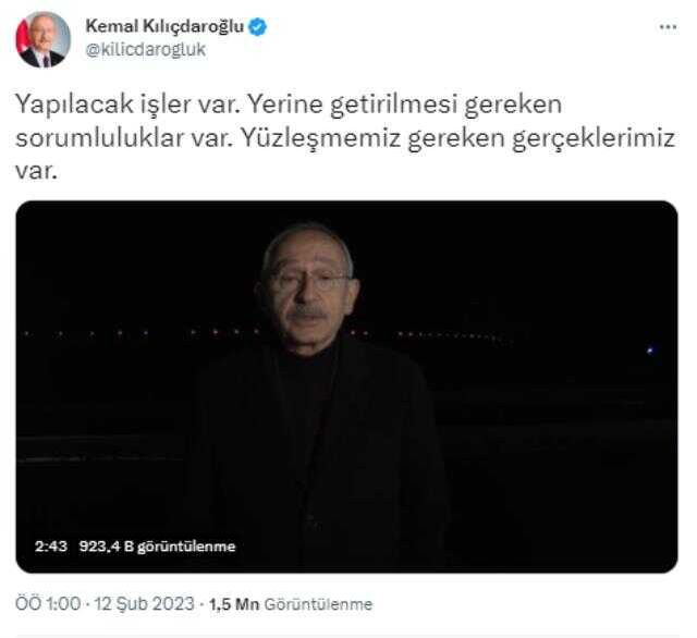Kılıçdaroğlu deprem bölgesinden yeni video paylaştı: Önümüzdeki yol çok uzun olacak