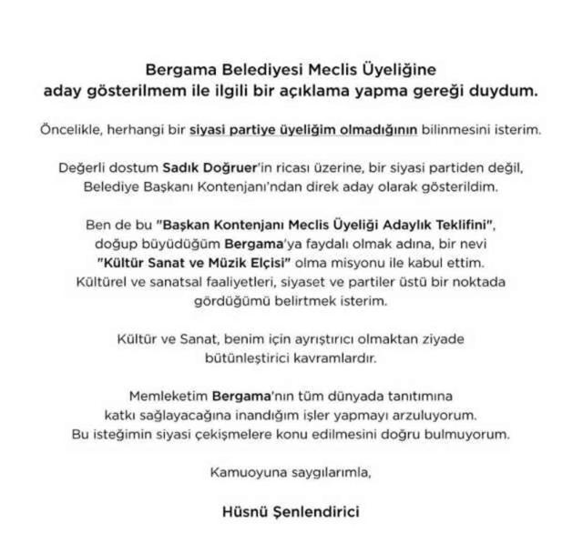 AK Parti'den aday gösterildiği konuşulan Hüsnü Şenlendirici: Bir siyasi partiye üye değilim