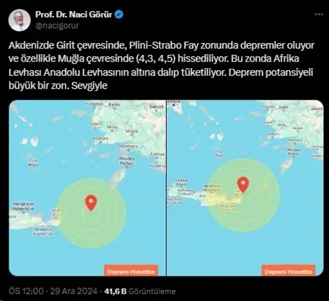 Ege 19 günde 6 kez sallandı! Naci Görür'den korkutan açıklama geldi