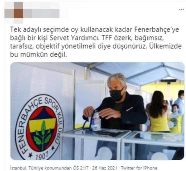 TFF Başkan Vekili Servet Yardımcı'nın F.Bahçe seçiminde oy kullanması kaos başlattı
