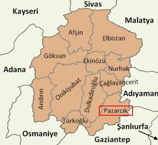 Pazarcık nerede? Kahramanmaraş Pazarcık konumu ve haritası