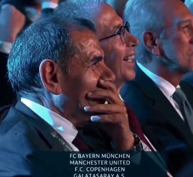 Şampiyonlar Ligi kura çekiminde Dursun Özbek, gruptaki rakipleri gördüğü an kameralara fena yakalandı