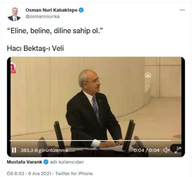 Kılıçdaroğlu'nun Meclis'teki el hareketine AK Parti'den sert tepki