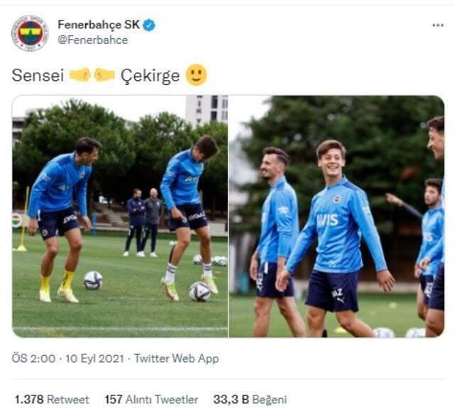 Usta-çırak büyüledi! Mesut Özil ve genç Arda Güler'den idmanda pas resitali
