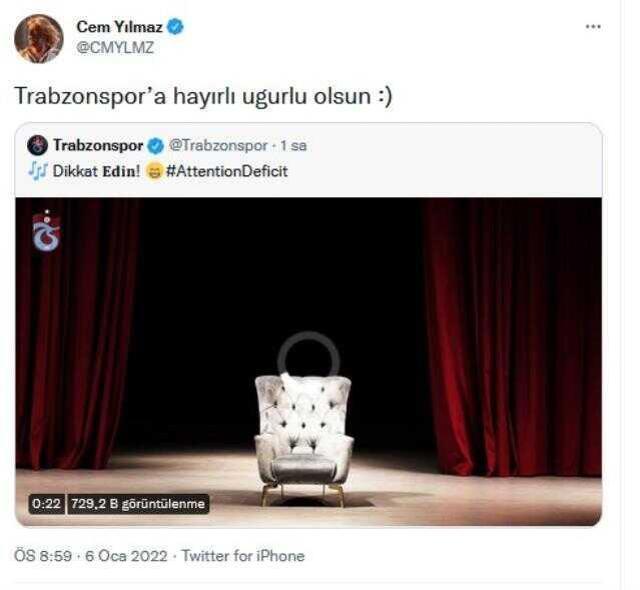 Trabzonspor esprili Edin Visca paylaşımı yaptı, Cem Yılmaz'da jet yanıt geldi