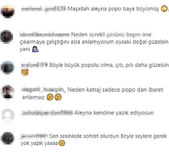 Aleyna Tilki arkasını dönerek poz verdi, kalçasını görenler şaşkınlığını gizleyemedi