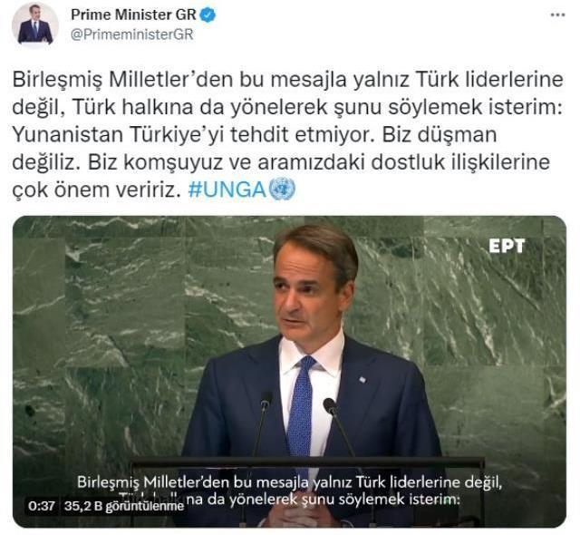Miçotakis Türkçe paylaşımla Türk halkına seslendi: Biz düşman değiliz, komşuyuz