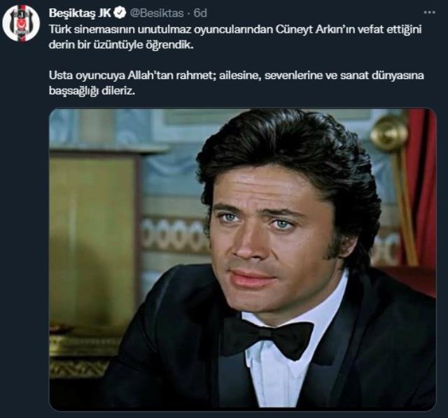 Efsane aktör Cüneyt Arkın hayatını kaybetti! Süper Lig'in dev kulüpleri bu acı kayba kayıtsız kalmadı