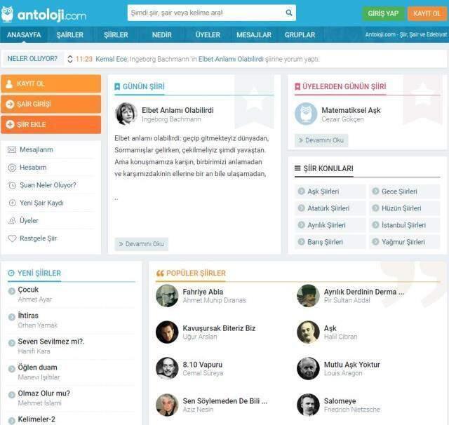 Türkiye'nin ilk ve en büyük şiir sitesi: Antoloji