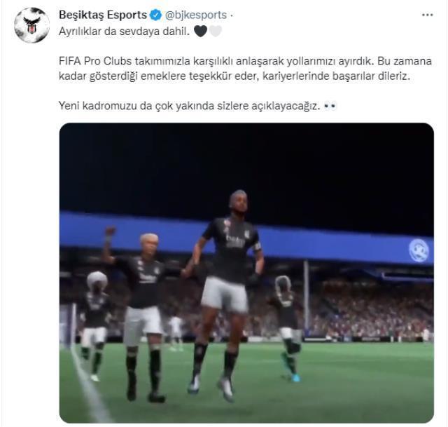Galatasaray'ın ardından Beşiktaş da duyurdu! Pro Clubs takımı ile yollarını ayırdı
